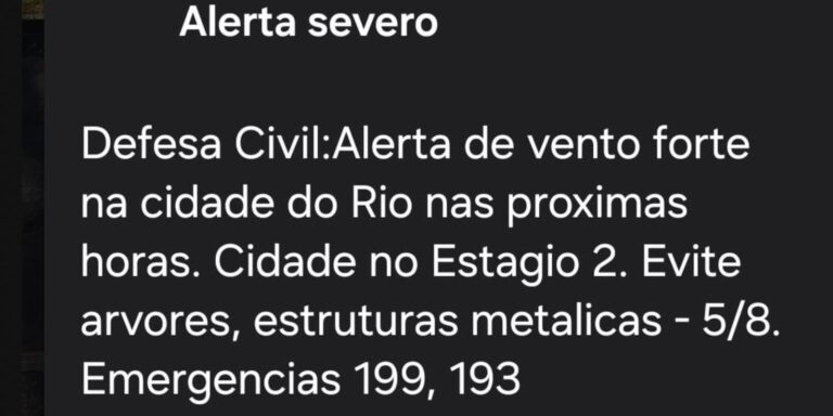 Defesa Civil do Rio envia alerta severo para ventos fortes defesa-civil-do-rio-envia-alerta-severo-para-ventos-fortes